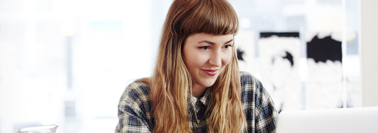 Woman in computer