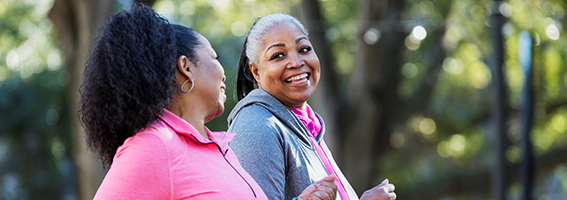 Two women doing exercises together